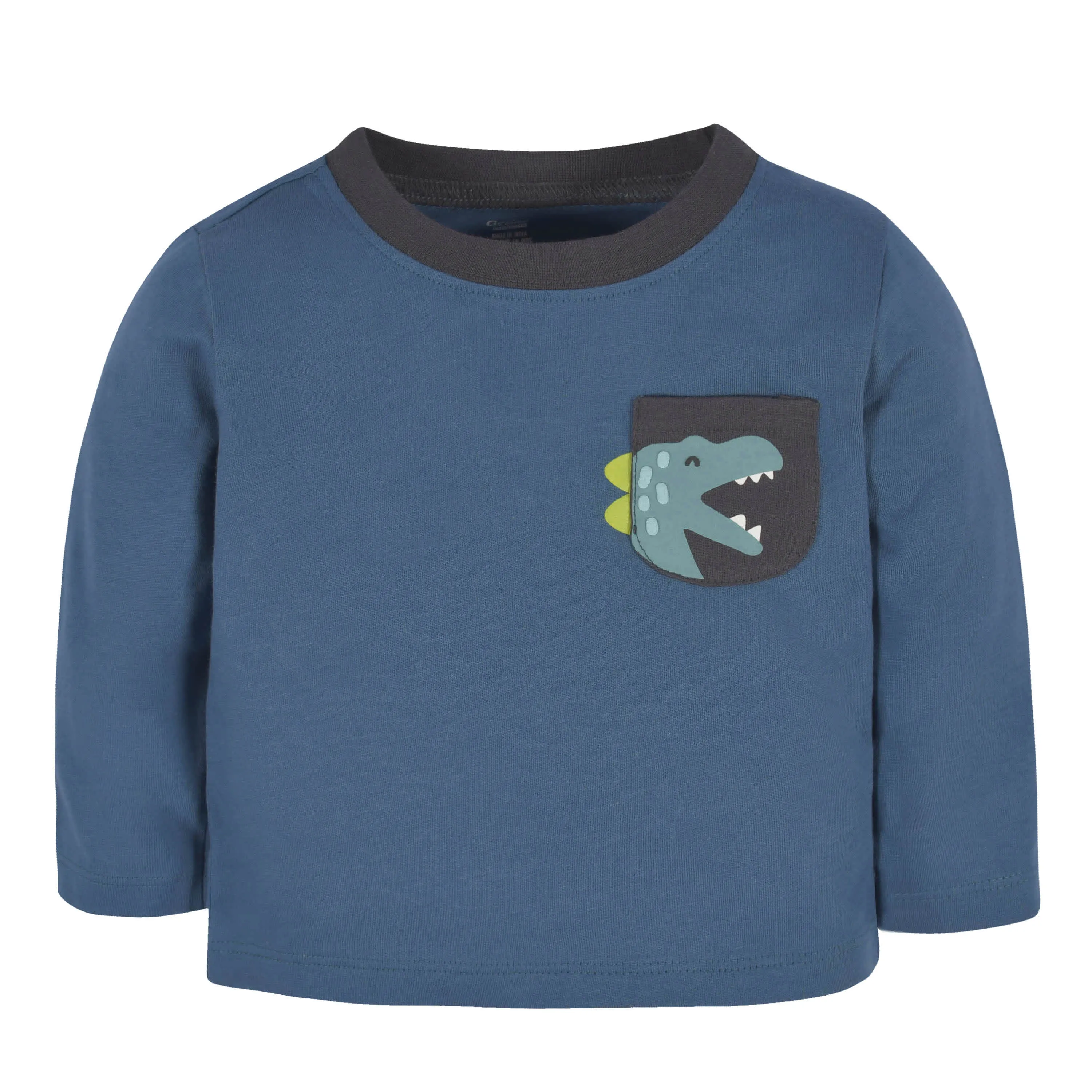 2-Piece Baby & Toddler Boys Navy Dino Long Sleeve Shirt & Jogger Pants Set