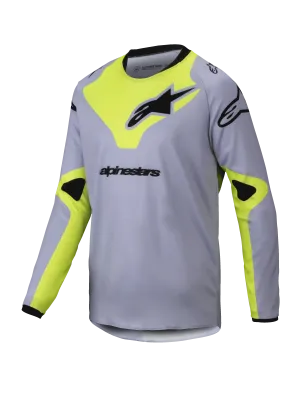 2025 Alpinestars Youth Racer Veil Jersey Grey Yellow Fluo