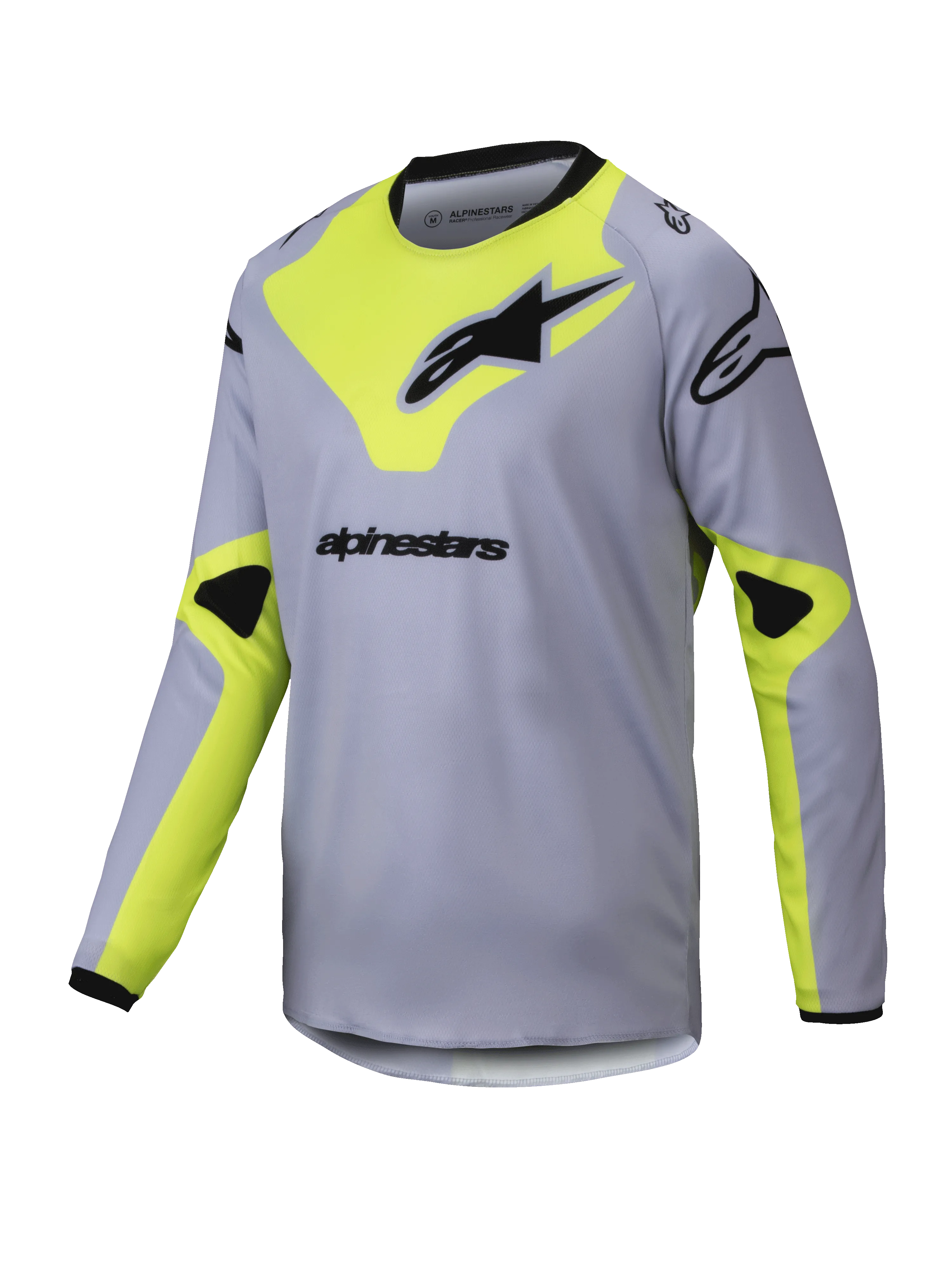 2025 Alpinestars Youth Racer Veil Jersey Grey Yellow Fluo