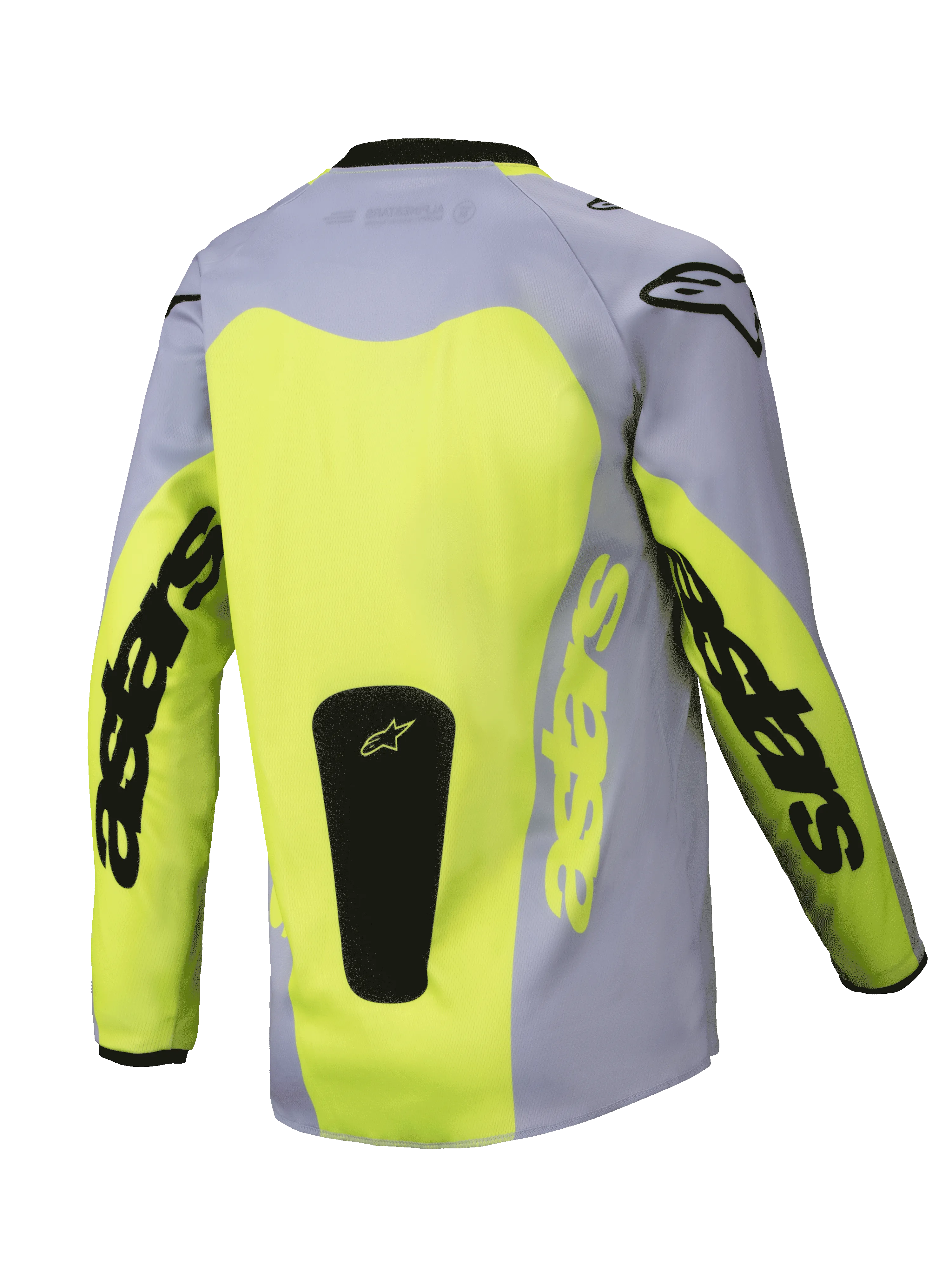 2025 Alpinestars Youth Racer Veil Jersey Grey Yellow Fluo