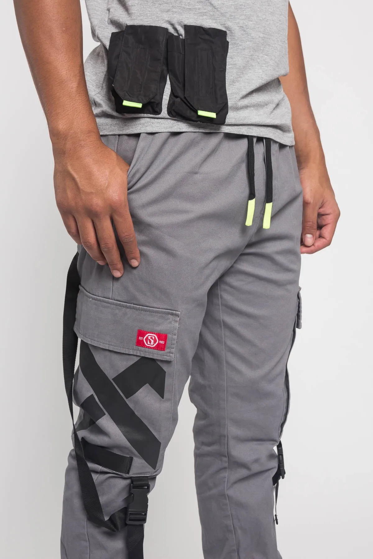Buckled T-Shirt and Jogger Techwear Set