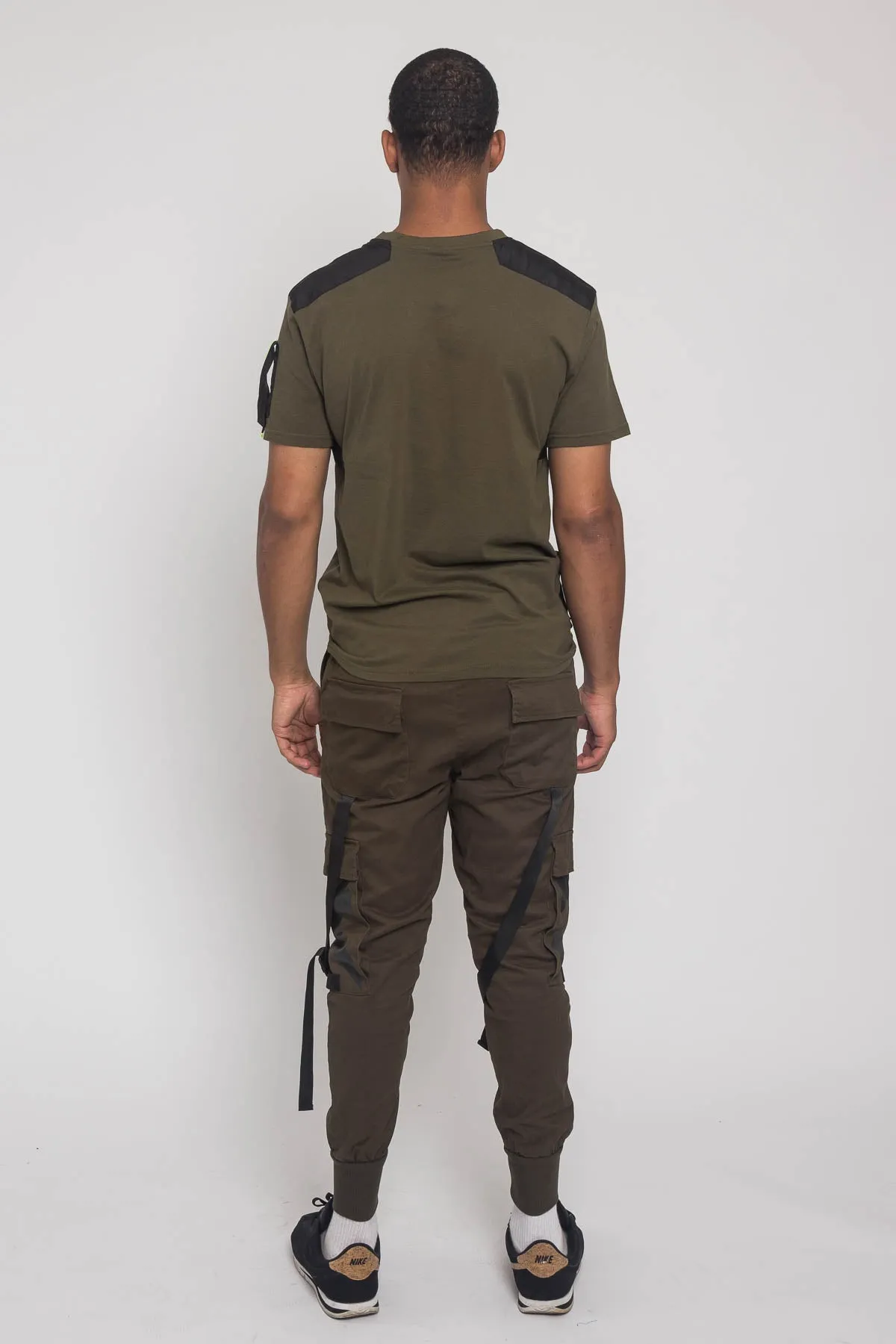 Buckled T-Shirt and Jogger Techwear Set