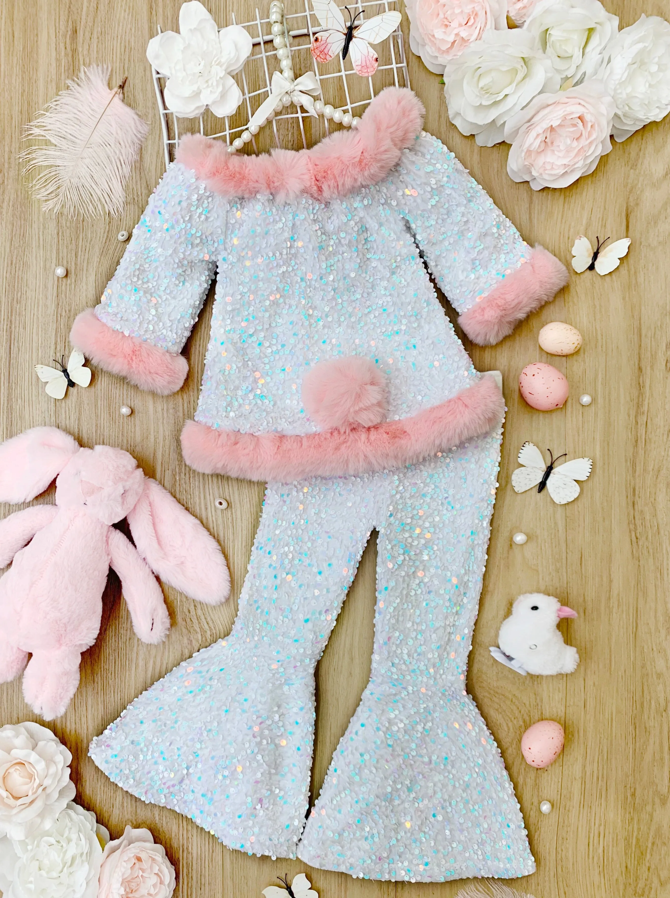 Bunny Sparkle Fur Matching Set