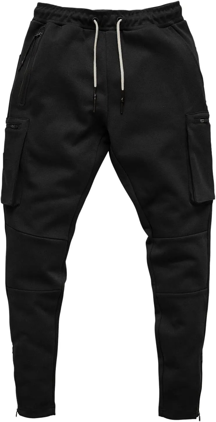 Cargo Pants for Men Relaxed Fit Pants Joggers for Men with Pockets Open Bottom Drawstring Men's Outdoor Work Military