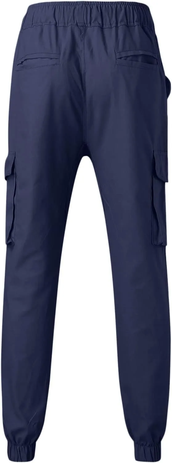 Cargo Sweatpants for Men Big and Tall Safety Cargo Multi-Pocket Hiking Outdoor Recreation Pants Trousers Men's Cargo