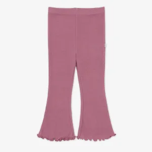 Dusty Plum Waffle Flare Pant