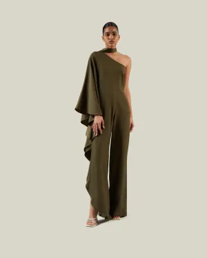 Ebro Jumpsuit in Forest Green