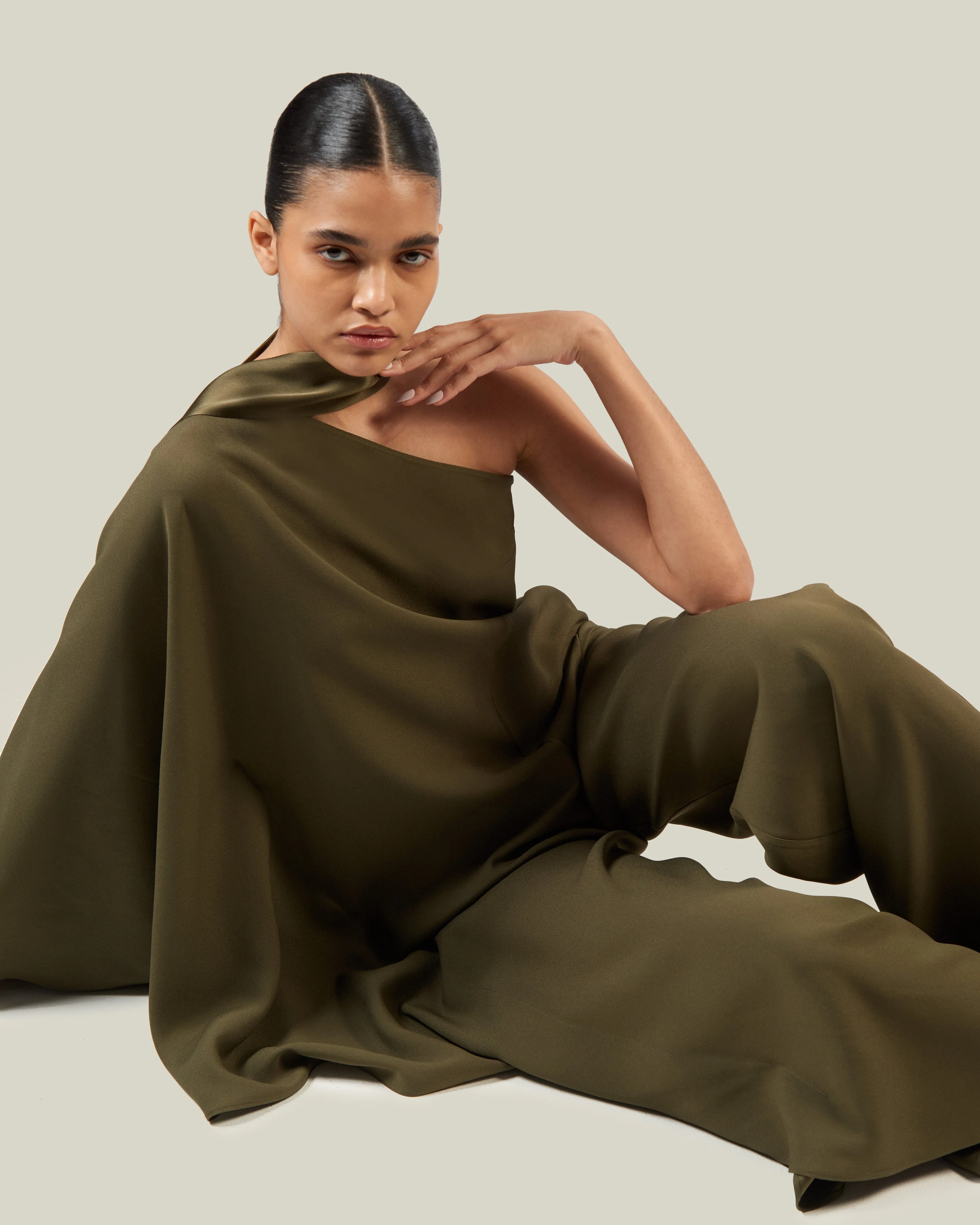 Ebro Jumpsuit in Forest Green