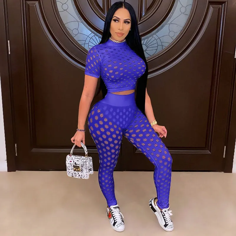 Fish net Legging Set