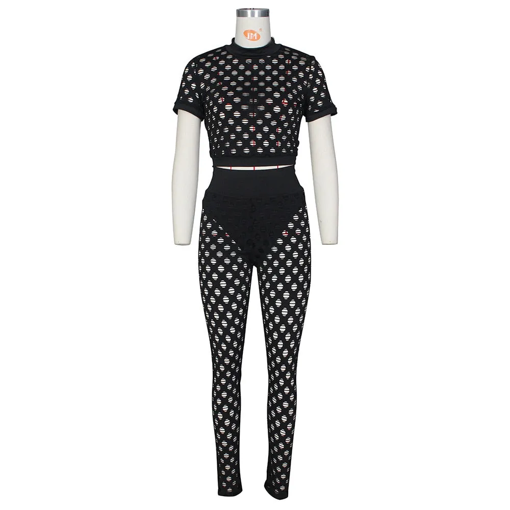 Fish net Legging Set