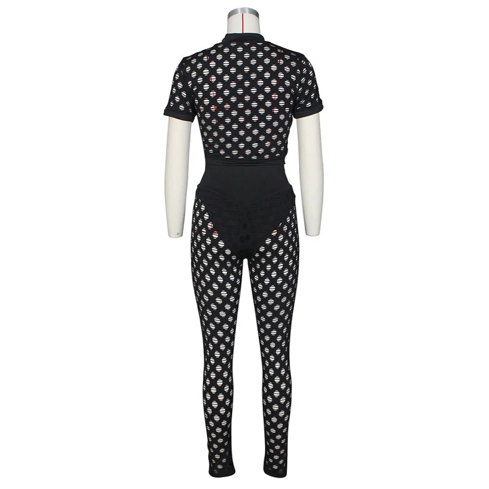 Fish net Legging Set