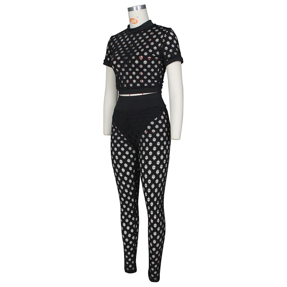 Fish net Legging Set