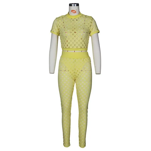 Fish net Legging Set