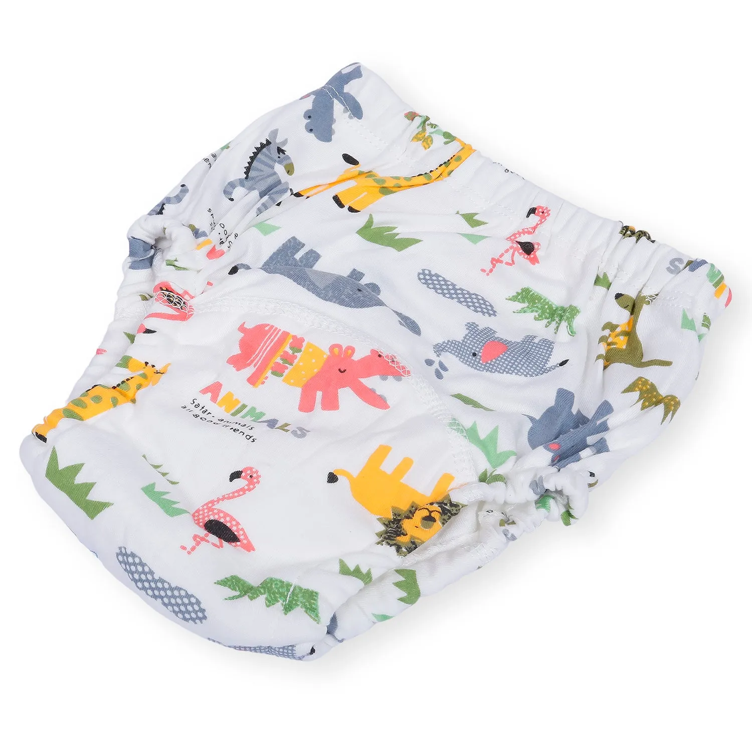 I Love Animals Reusable Cloth Training Pants Clothing Accessory Diaper Panty - Multicolour