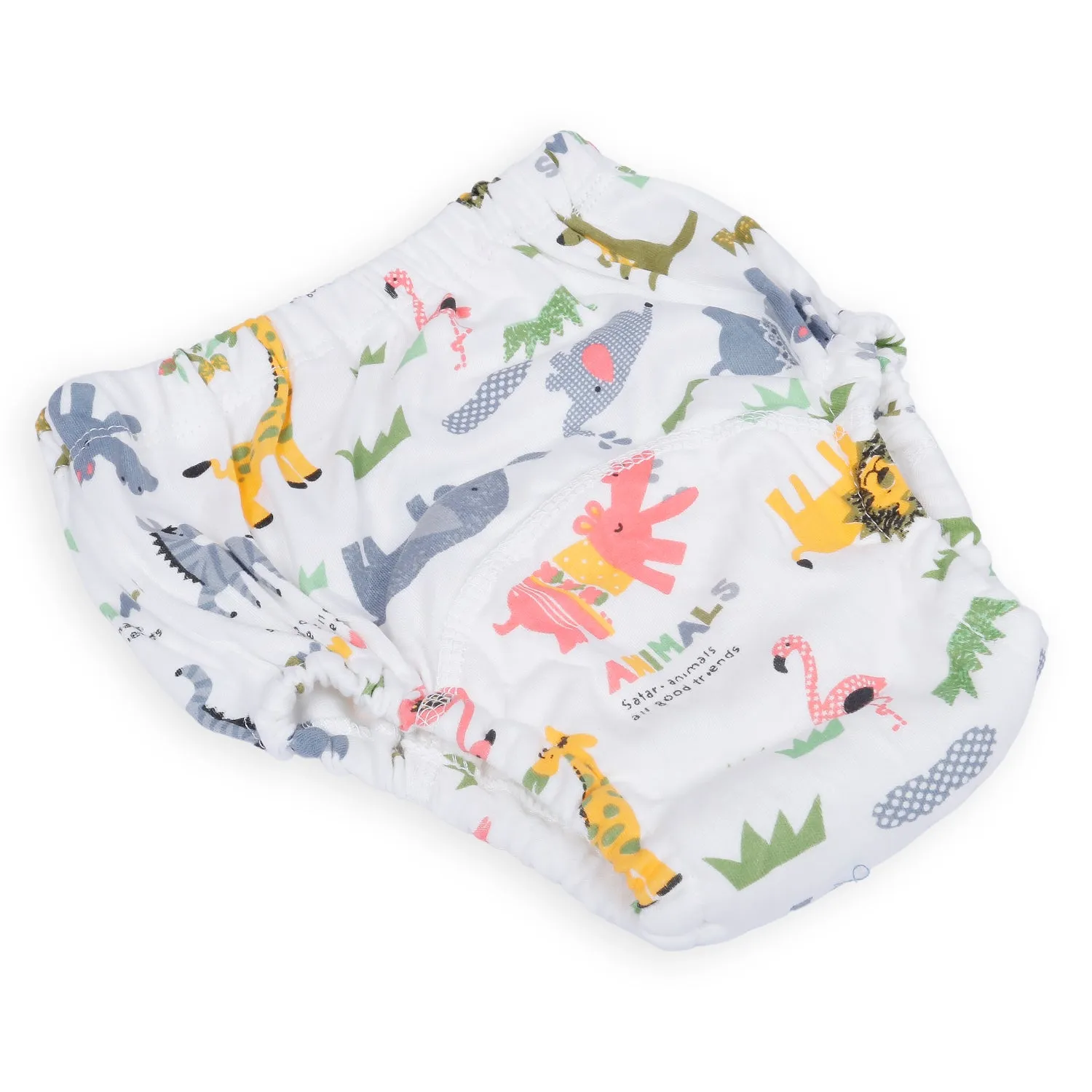 I Love Animals Reusable Cloth Training Pants Clothing Accessory Diaper Panty - Multicolour