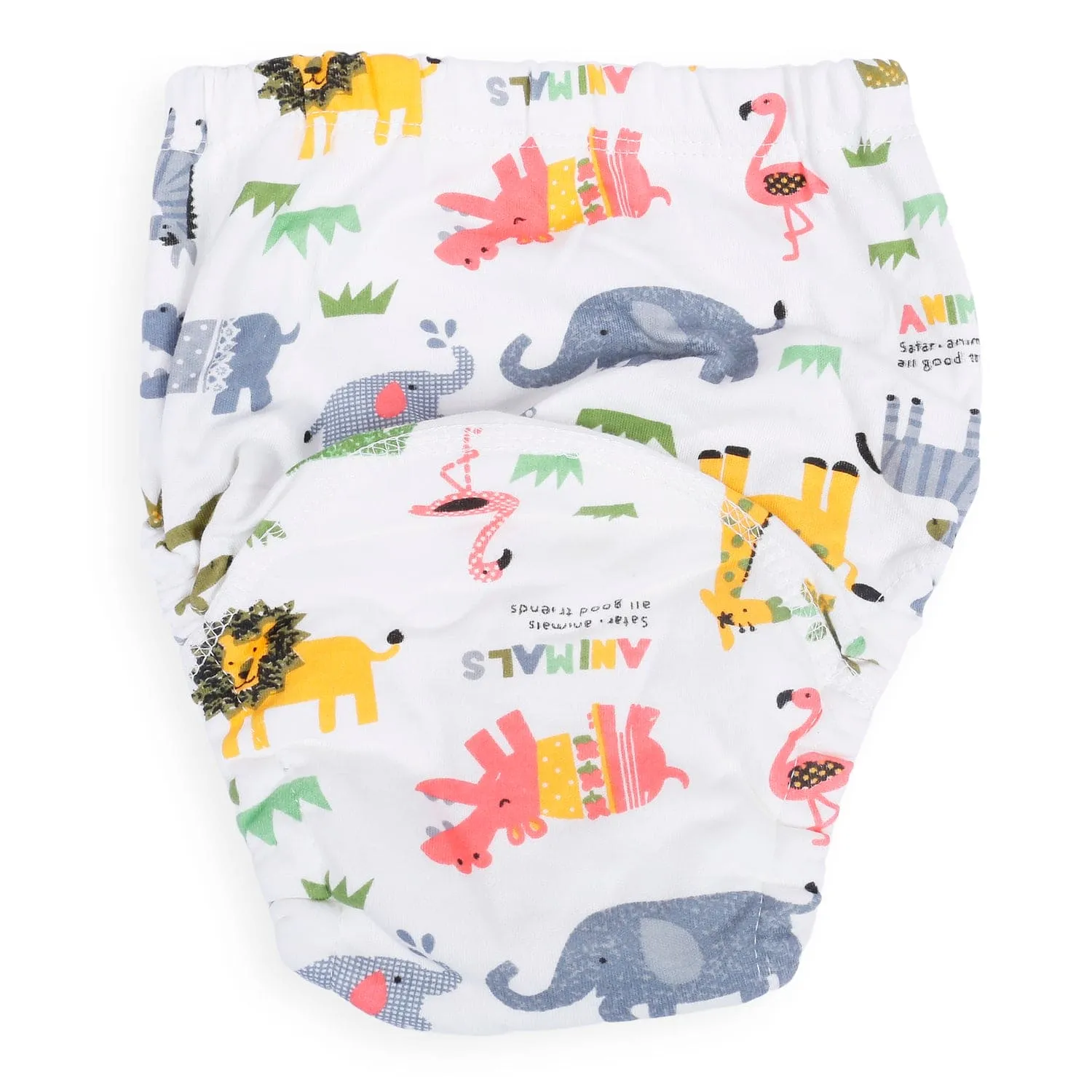 I Love Animals Reusable Cloth Training Pants Clothing Accessory Diaper Panty - Multicolour