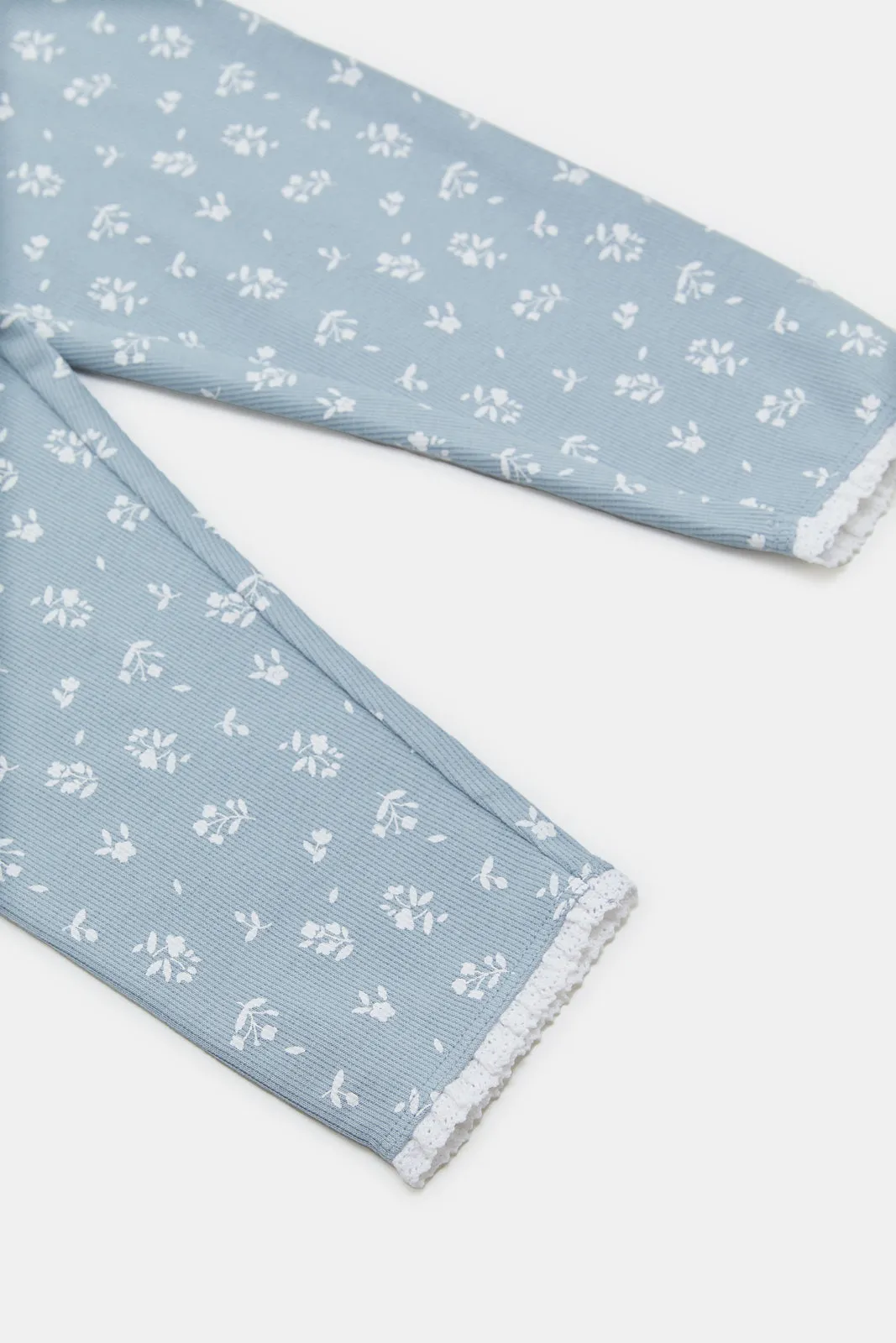 Infant Girls Blue Floral Set (2 Piece)