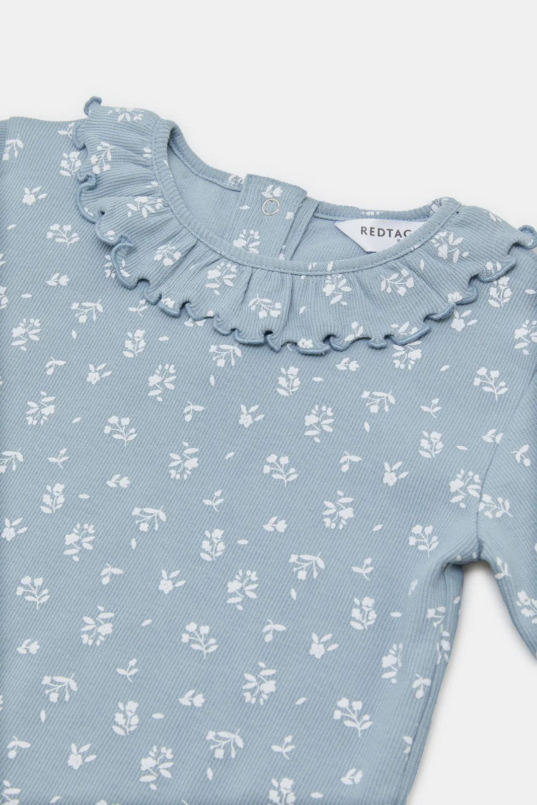 Infant Girls Blue Floral Set (2 Piece)