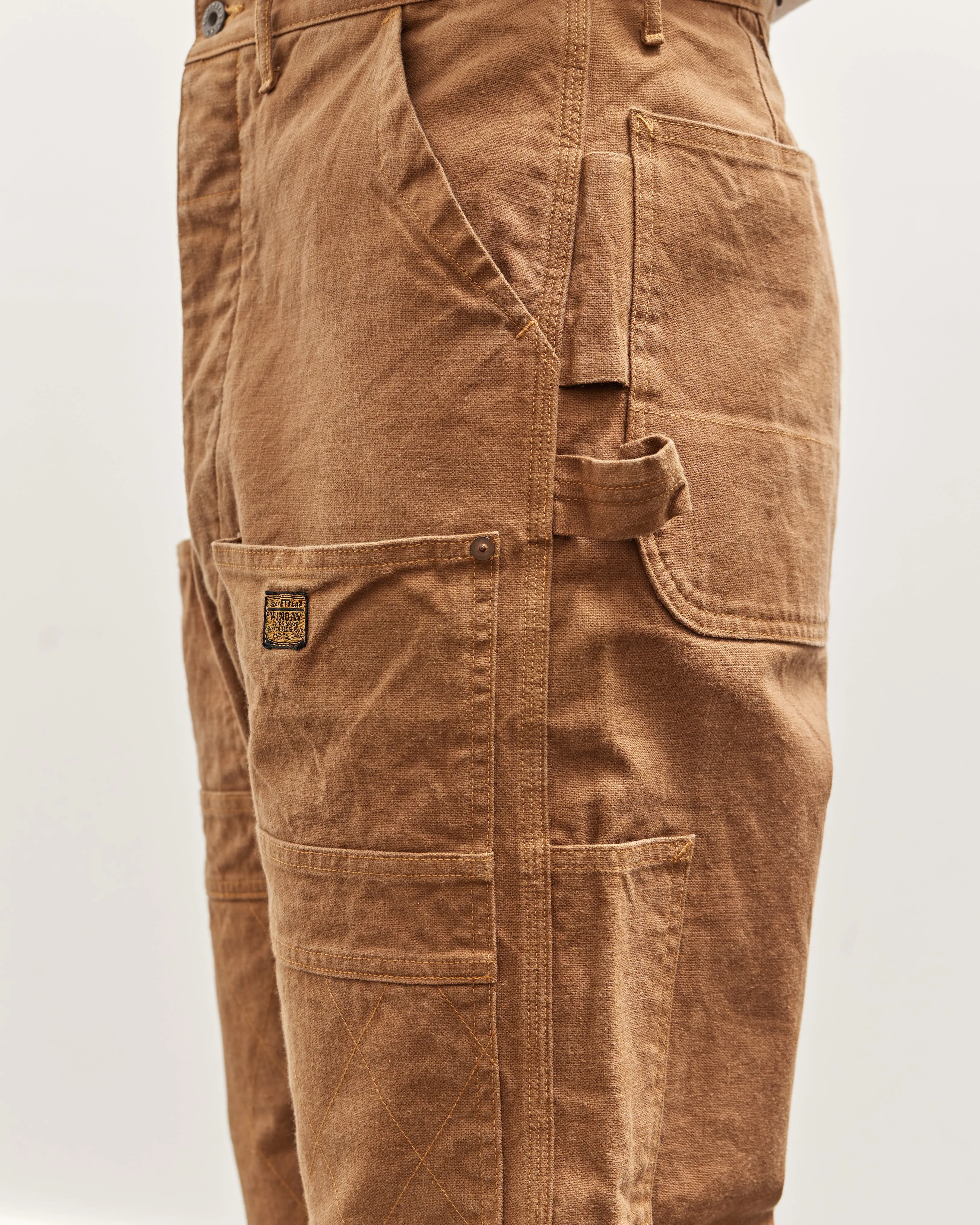 Kapital Unisex Canvas Lumber Pants, Gold
