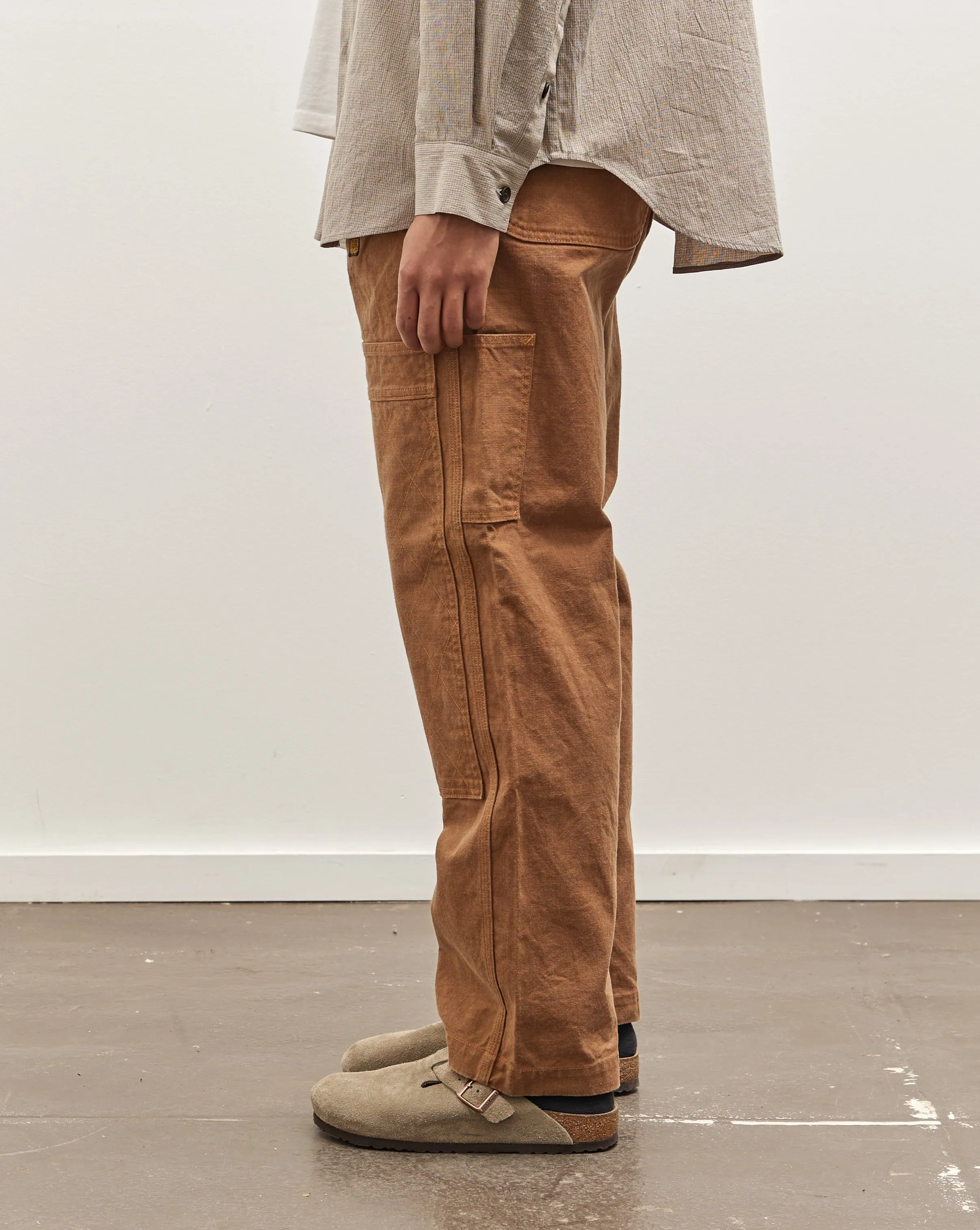 Kapital Unisex Canvas Lumber Pants, Gold