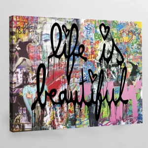 Large Life Is Beautiful Wall Art