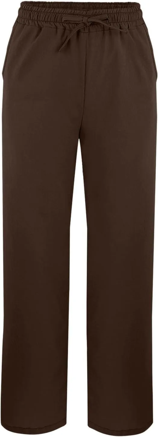 Linen Capri Pants for Women Drawstring Elastic Waist Shorts Lightweight Summer Pants Beach Capri Pants with Pockets
