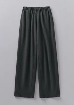 Loopback Jersey Wide Leg Pants | Charcoal