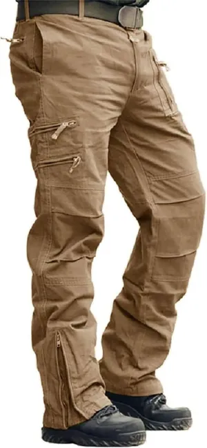 Mens Hiking Cargo Pants Slim Fit Lightweight Joggers Breathable Outdoor Trousers with Military Multi Pockets
