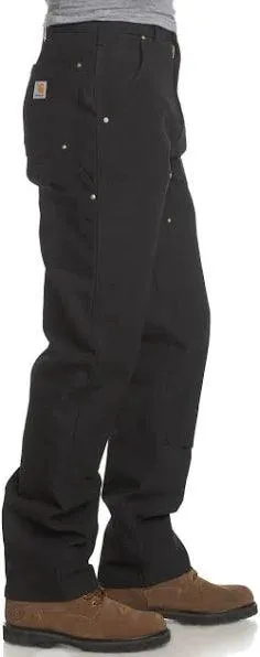 Men's Loose-Fit Firm Duck Double-Front Work Pants - Black