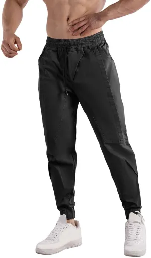 Mens Sweatpants Joggers Elastic Cuff Men's Wild Cargo Pants Casual Joggers Sweatpants Outdoor Waterproof Work Pants