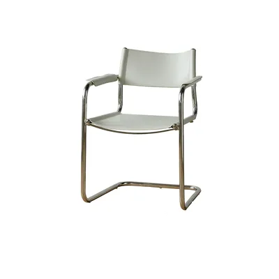 Mid Century Modern S34 Style Leather and Chrome Chair