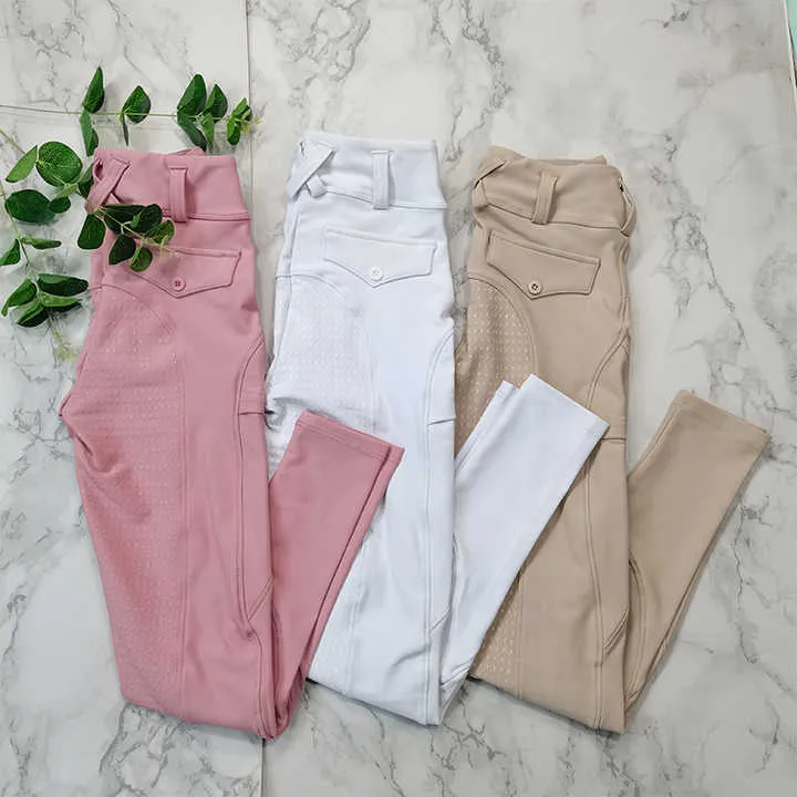 Pink Color Girls Equestrian-جوارب ركوب الخيل