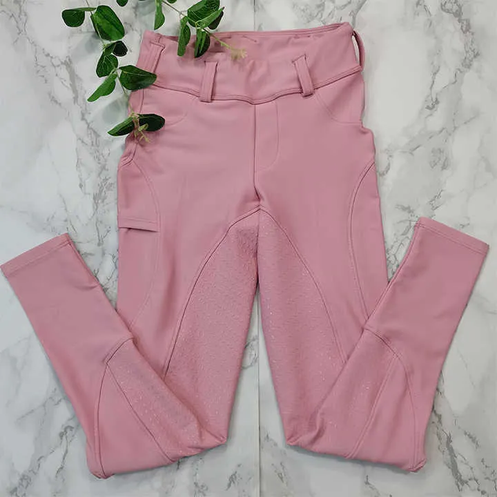 Pink Color Girls Equestrian-جوارب ركوب الخيل
