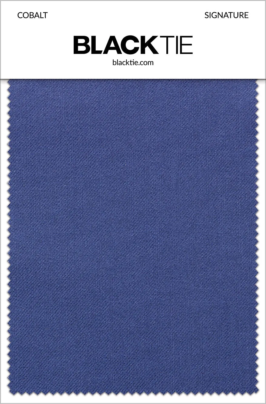 "Monte" Cobalt Plain Front Pants
