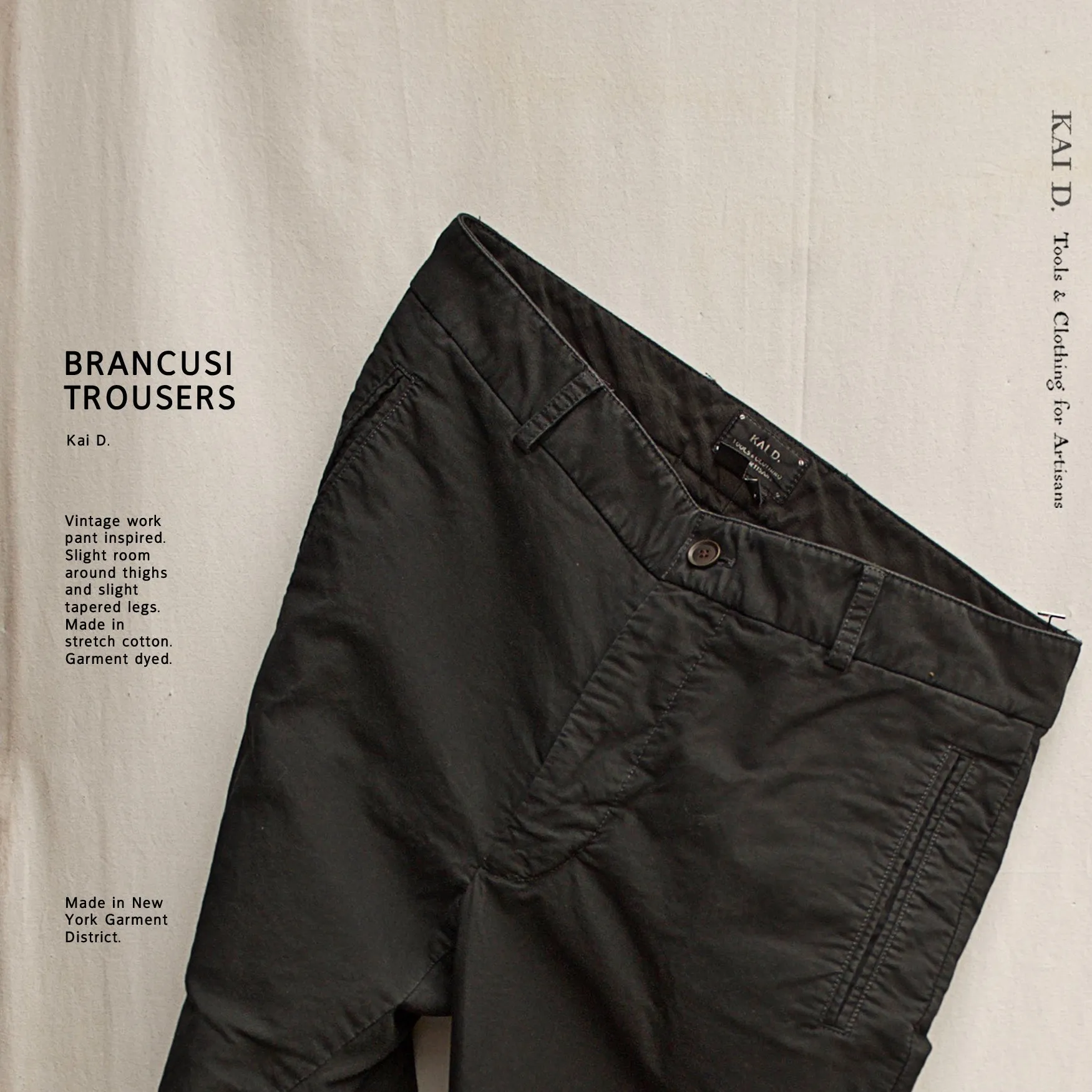 Rugged Brancusi Pants - Stone Washed Stretch Cotton - 30, 34