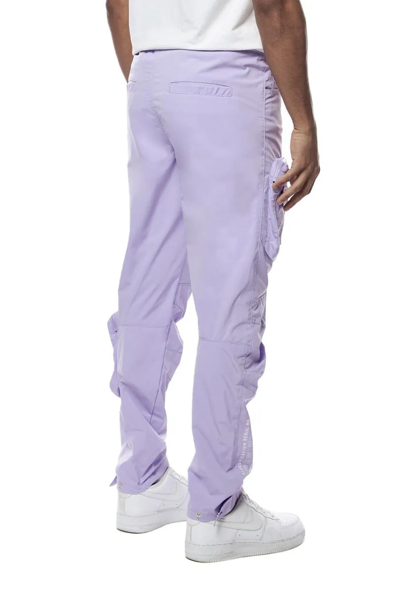 Smoke Rise - Printed Nylon Utility Pants (Violet)