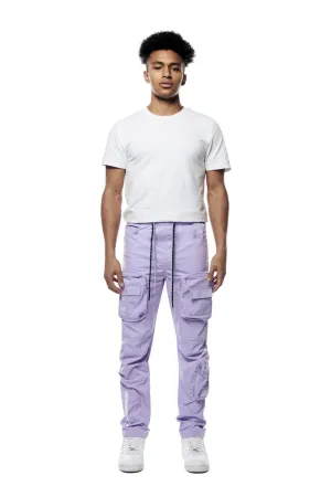 Smoke Rise - Printed Nylon Utility Pants (Violet)