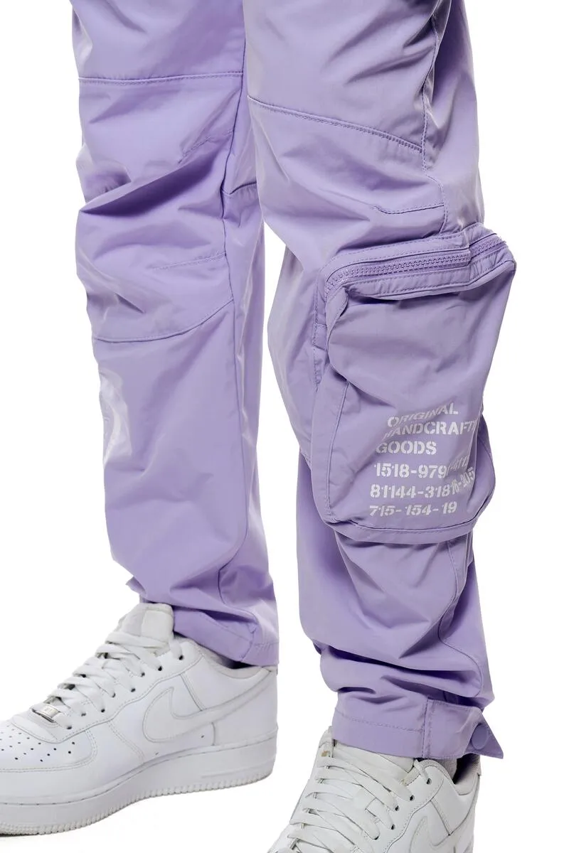 Smoke Rise - Printed Nylon Utility Pants (Violet)