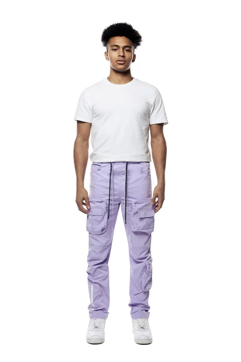 Smoke Rise - Printed Nylon Utility Pants (Violet)