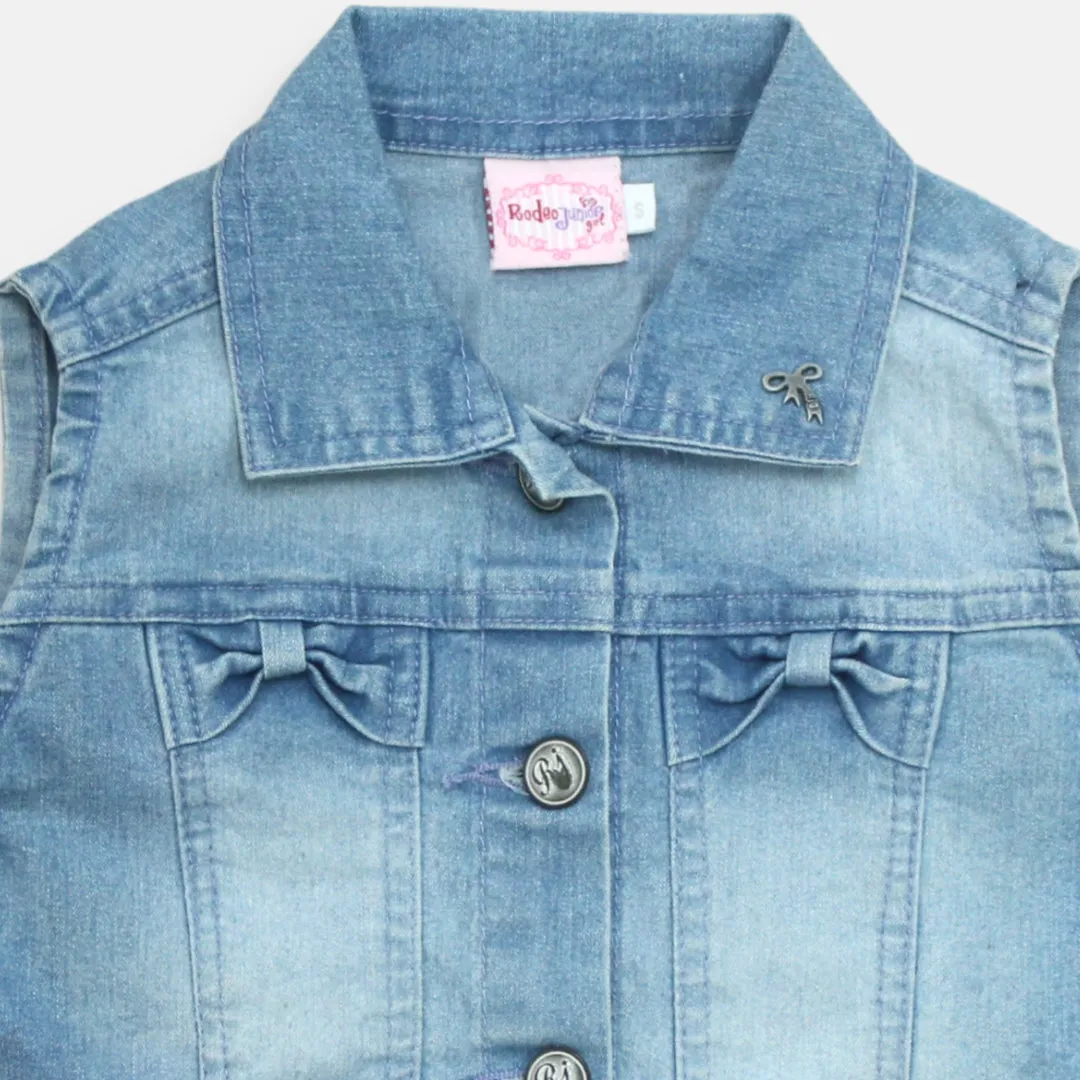 Vest/ Rompi Denim Anak Perempuan Blue/ Rodeo Junior Girl Street Style