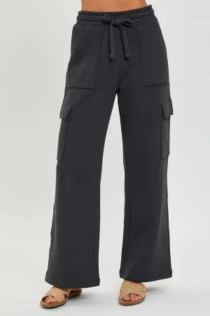 Wide High Rise Cargo Pants