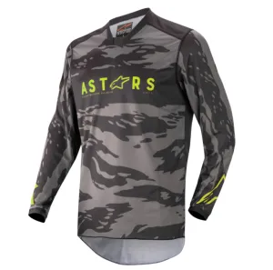 Youth Racer Tactical Motocross Jersey by Alpinestars (Black/Grey Camo | Size: L)